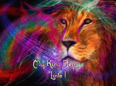 Lion of Judah with rainbow by Pam Herrick, Just For You Prophetic Art