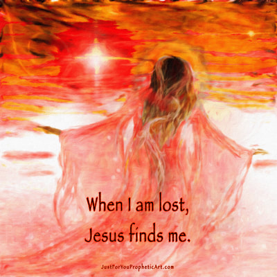 Woman searching for Jesus. By Pam Herrick at Just For You Prophetic Art.